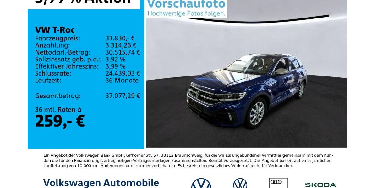VW T-Roc 42.410 km 33.830 &euro; Leipzig 04178