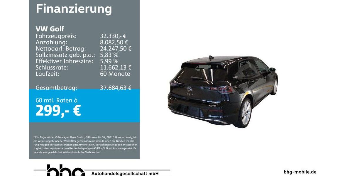 VW Golf 3.716 km 32.330 &euro; Bühl 77815