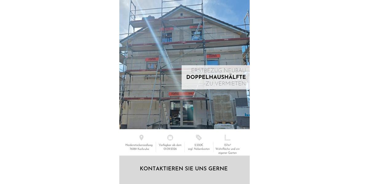 Doppelhaushälfte Karlsruhe Daxlanden - 6 Zimmer, 137 m&sup2;, 2.330&euro; | Angebot:26337527