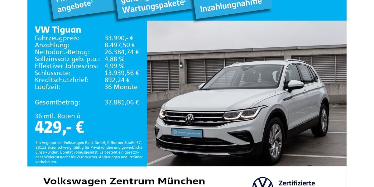 VW Tiguan 49.856 km 33.990 &euro; München 80687