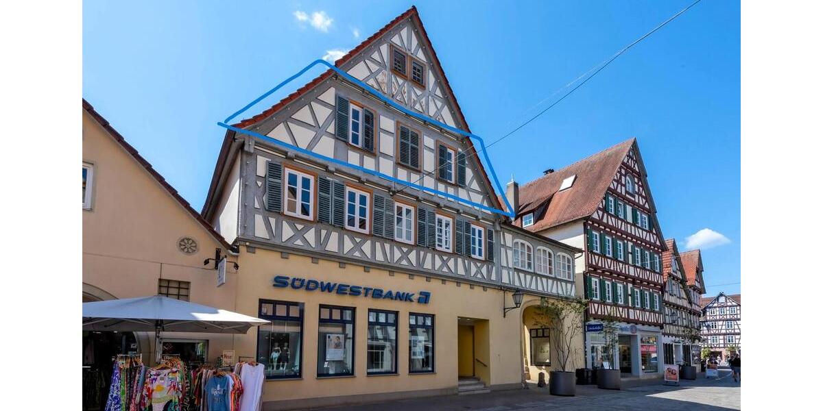 Dachgeschoßwohnung Schorndorf - 2 Zimmer, 75 m&sup2;, 900&euro; | Angebot:26683590