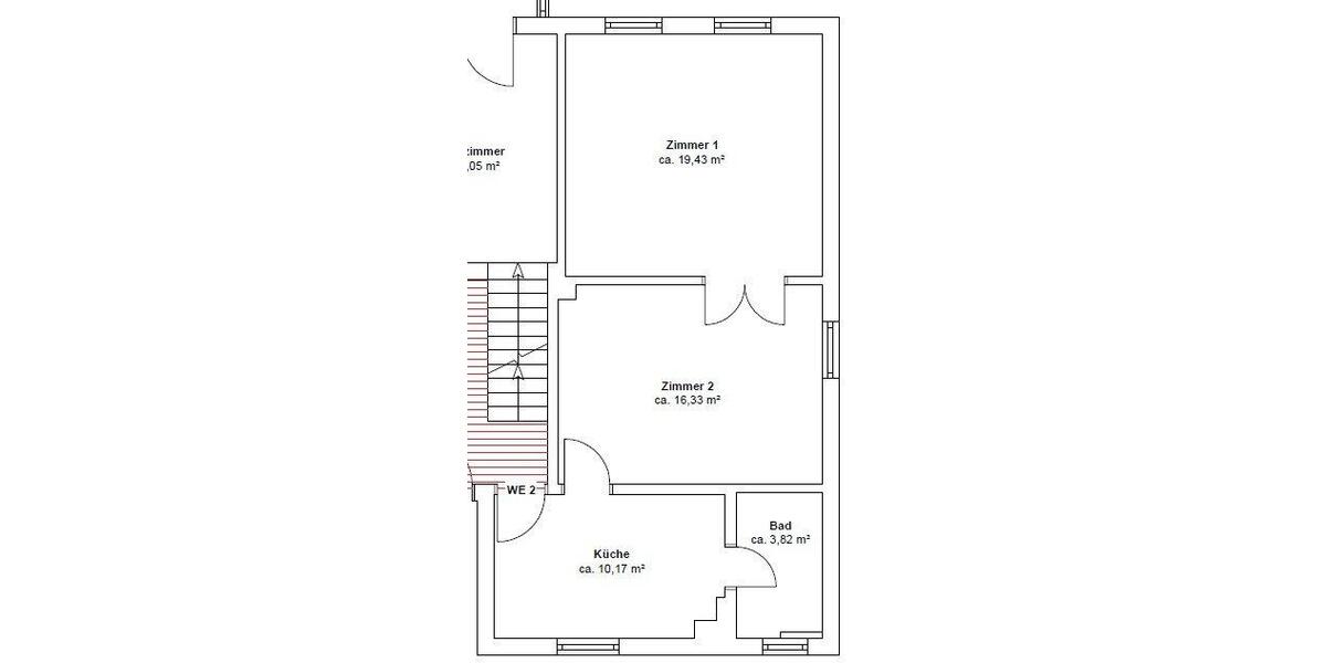Etagenwohnung Bad Freienwalde (Oder) - 2 Zimmer, 50 m&sup2;, 400&euro; | Angebot:26395576
