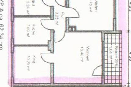 3 Zimmer, KDB, Balkon, Kellerraum, KM 525 Euro zimmer