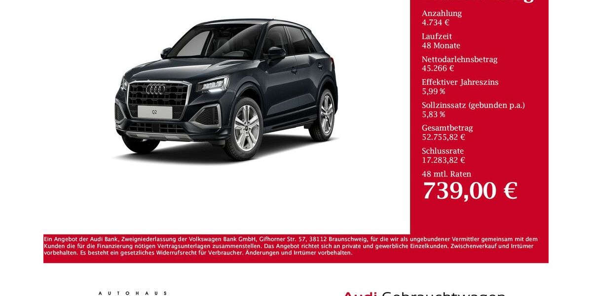 Audi Q2 12.921 km 50.000 &euro; Pronsfeld 54597