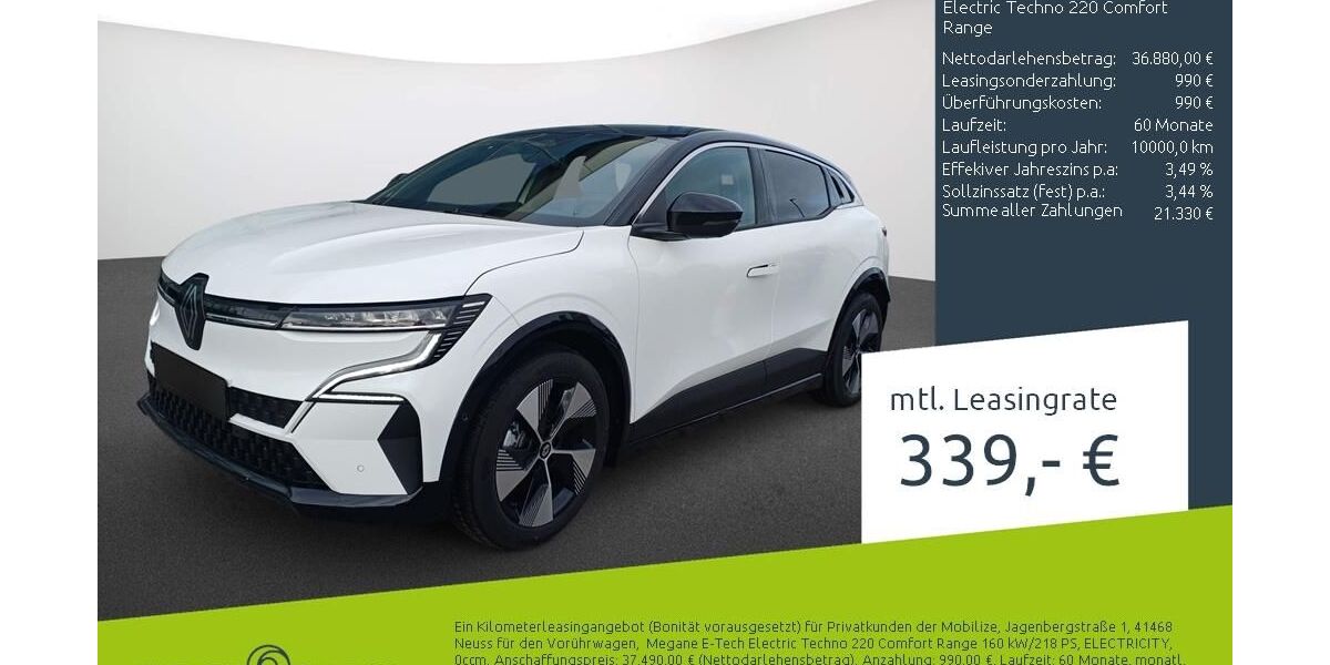 Renault Megane 1.500 km 34.450 &euro; Münster - Amelsbüren 48163