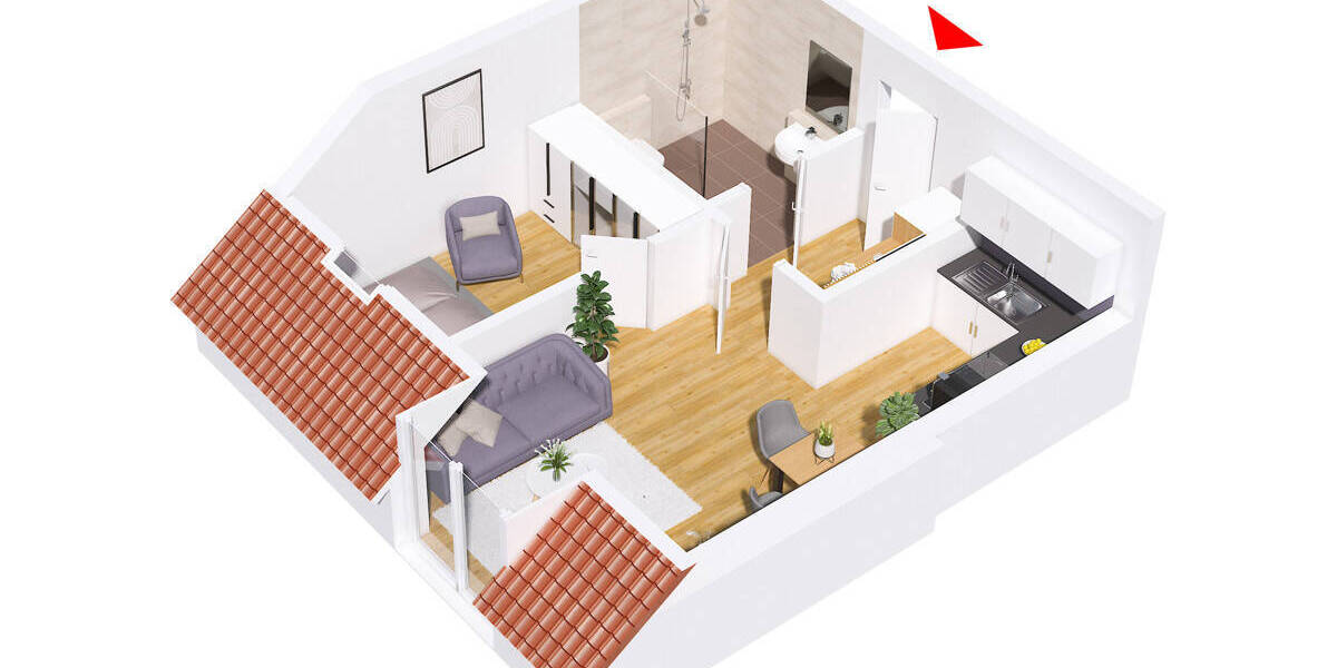 Etagenwohnung Wörth a.d. Donau Oberachdorf - 2 Zimmer, 38 m&sup2;, 236.900&euro; | Angebot:25770596