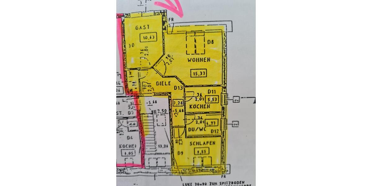 Dachgeschoßwohnung Burgstädt - 2 Zimmer, 55 m&sup2;, 370&euro; | Angebot:25257524