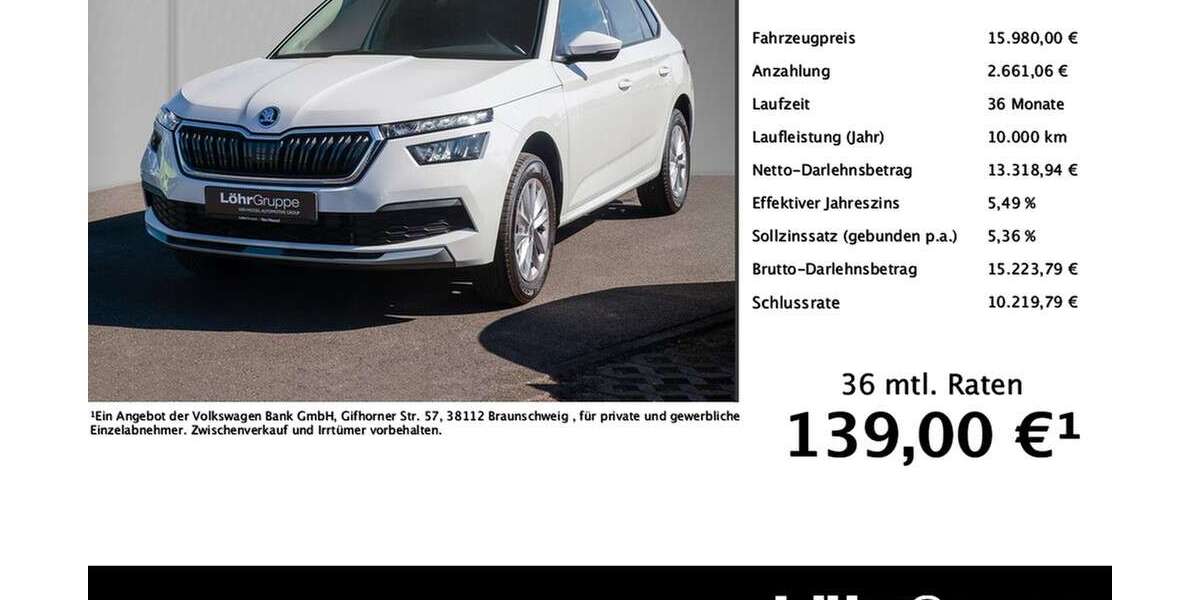 Skoda Kamiq 48.937 km 15.980 &euro; Trier 54292
