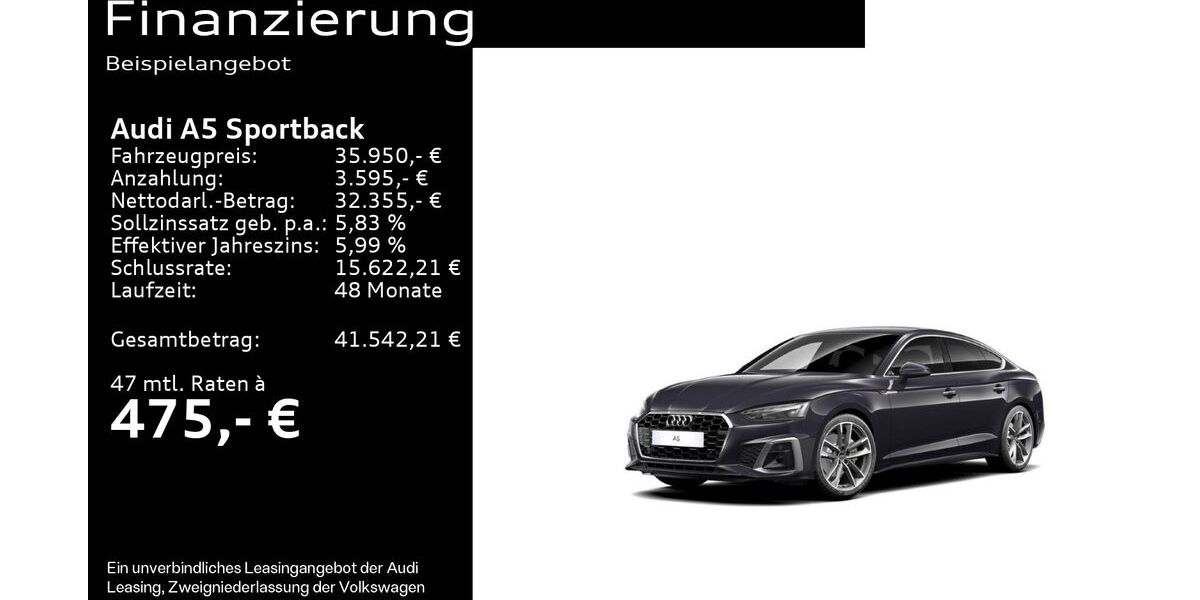 Audi A5 43.590 km 35.950 &euro; Bad Hersfeld 36251