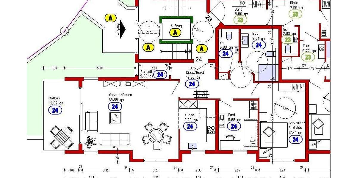 Wohnen im Herzen von Oberkirch. 3-Zimmer-Wohnung mit 106 m² Wohnfl., Balkon, TG-Stellplatz, inklusive Einbauküche 3 zimmer
