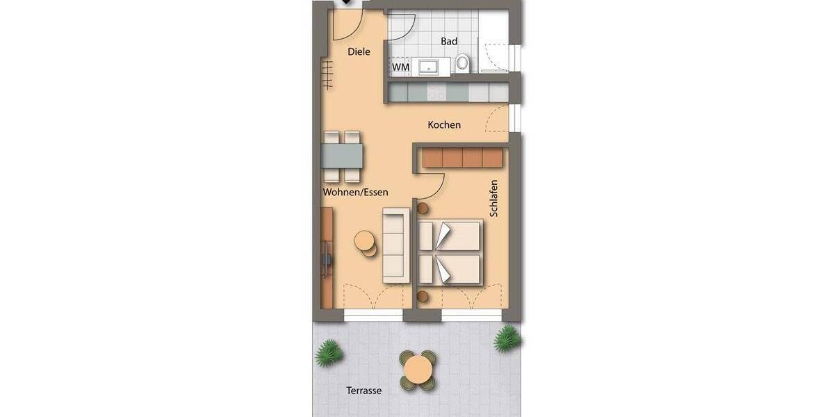 Etagenwohnung Deining - 2 Zimmer, 53 m&sup2;, 580&euro; | Angebot:26435208