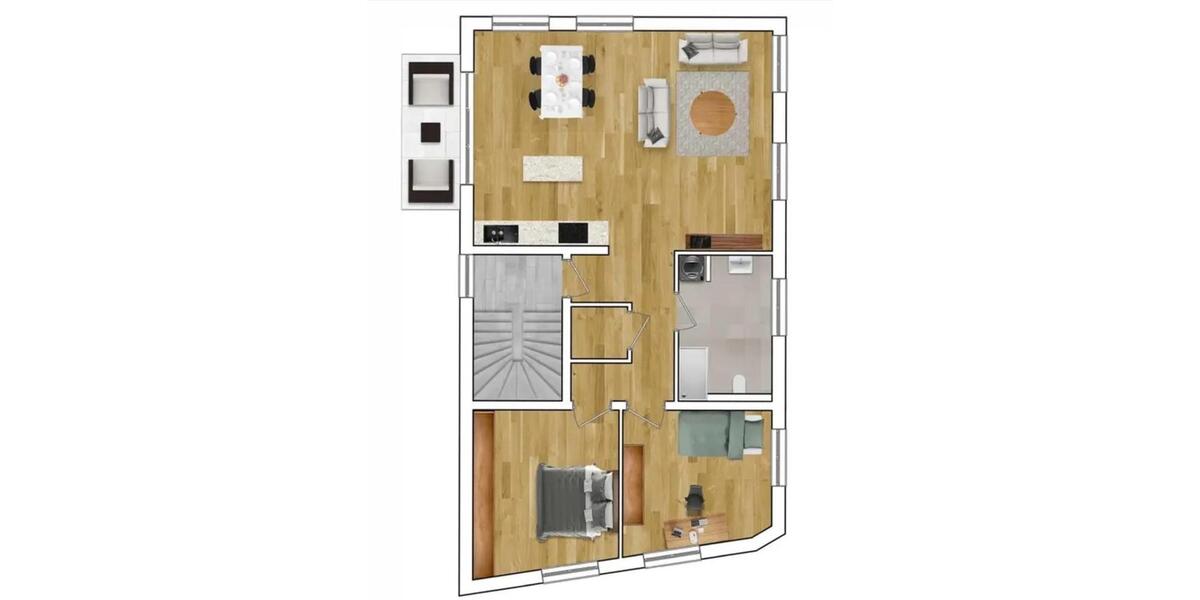 Etagenwohnung Roßdorf - 3 Zimmer, 98 m&sup2;, 1.690&euro; | Angebot:26320771