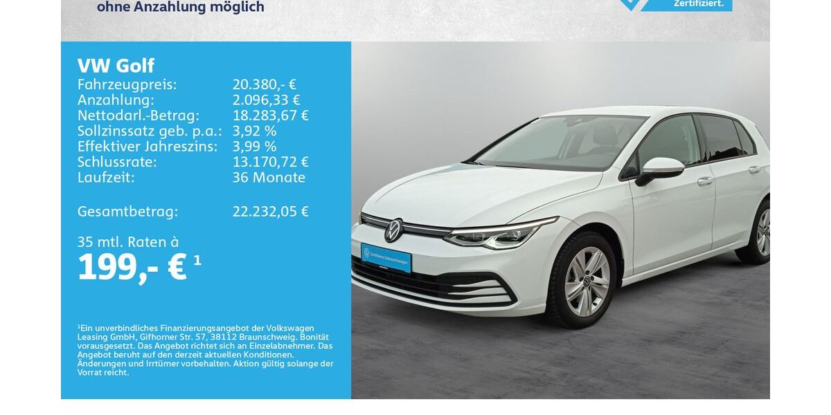 VW Golf 46.700 km 20.380 &euro; Kreuzwertheim 97892