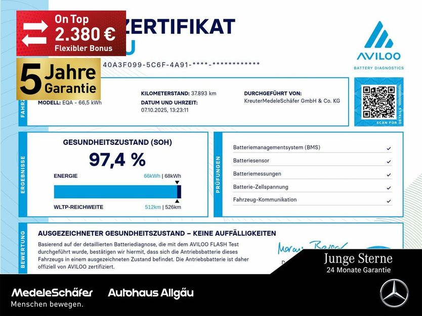 Mercedes-Benz EQA 37.992 km 31.390 € Kaufbeuren 87600
