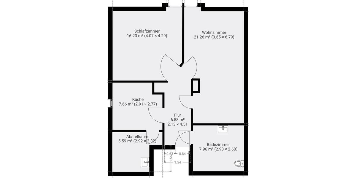 65qm 550€ Mietwohnung Neubezug Suhl Stadtmitte 2 zimmer