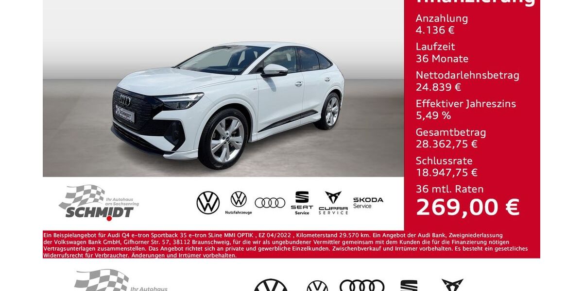 Audi Q4 e-tron 29.570 km 28.975 &euro; Bernsdorf 09337