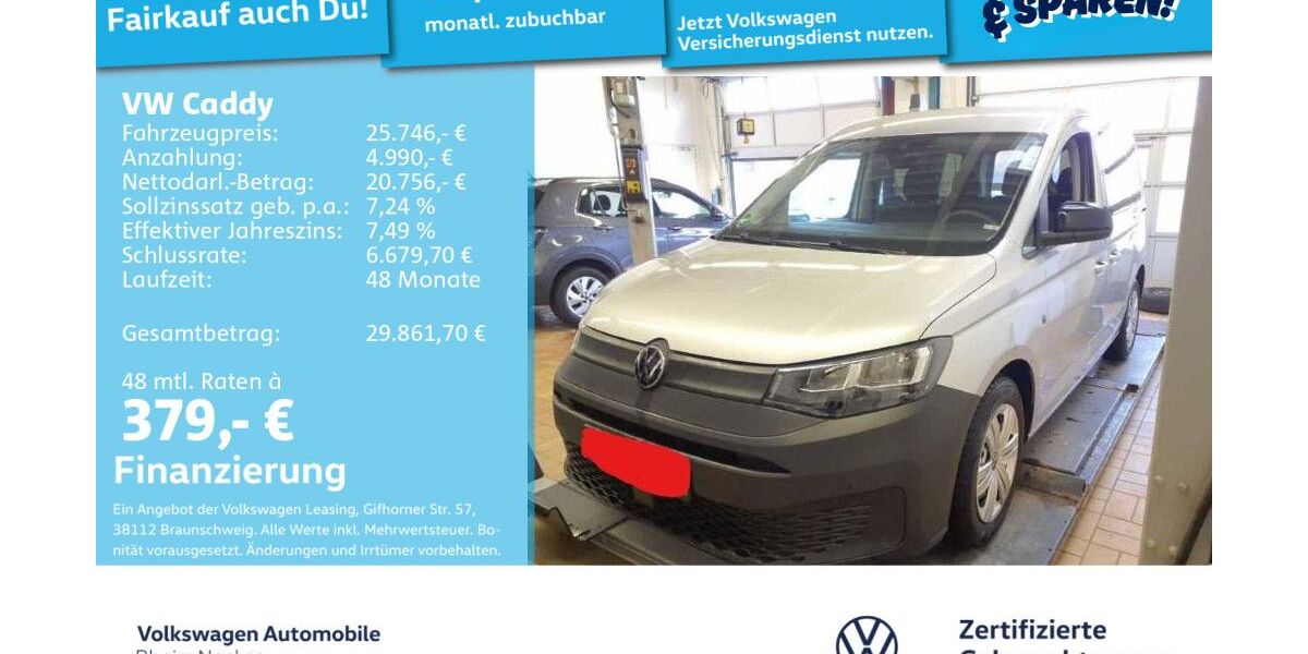 VW Caddy 8.066 km 25.489 &euro; Mannheim 68309