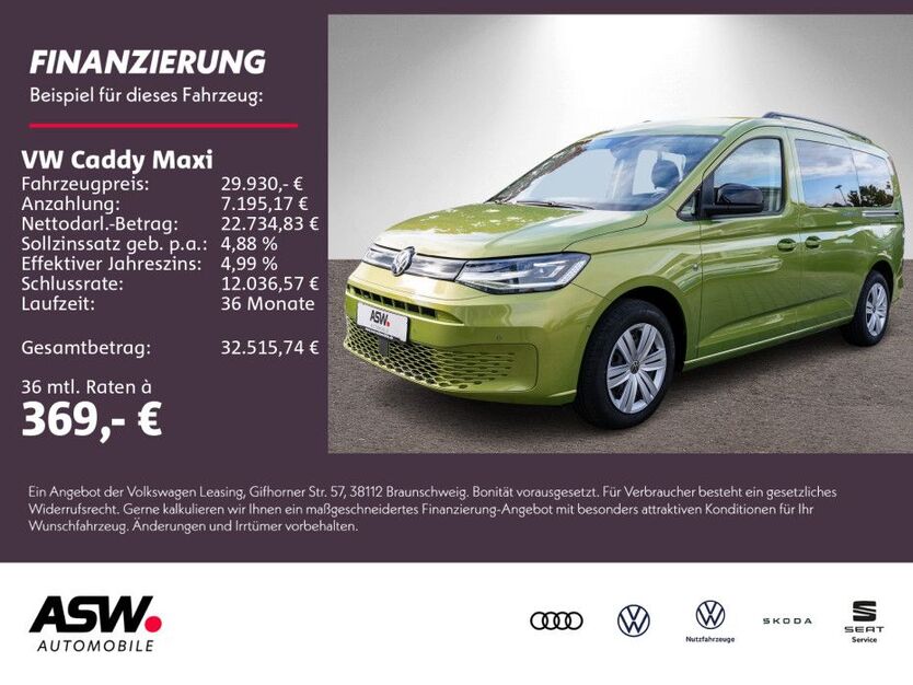 VW Caddy Maxi 112.700 km 29.930 € Neckarsulm 74172
