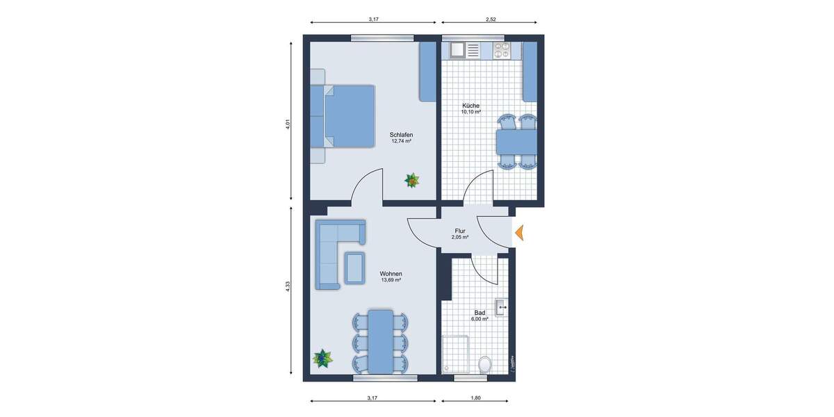 2-Zimmer-Wohnung in begehrter Lage von Osnabrück 2 zimmer