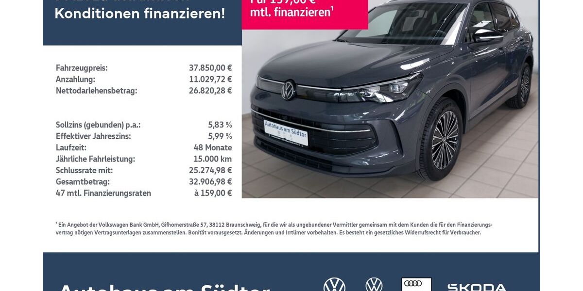VW Tiguan 18.504 km 37.850 &euro; Rietberg 33397
