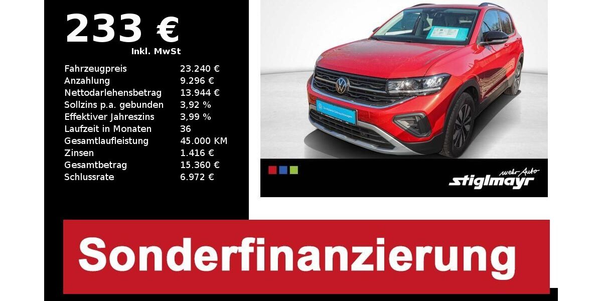 VW T-Cross 1.222 km 22.420 &euro; Schrobenhausen 86529