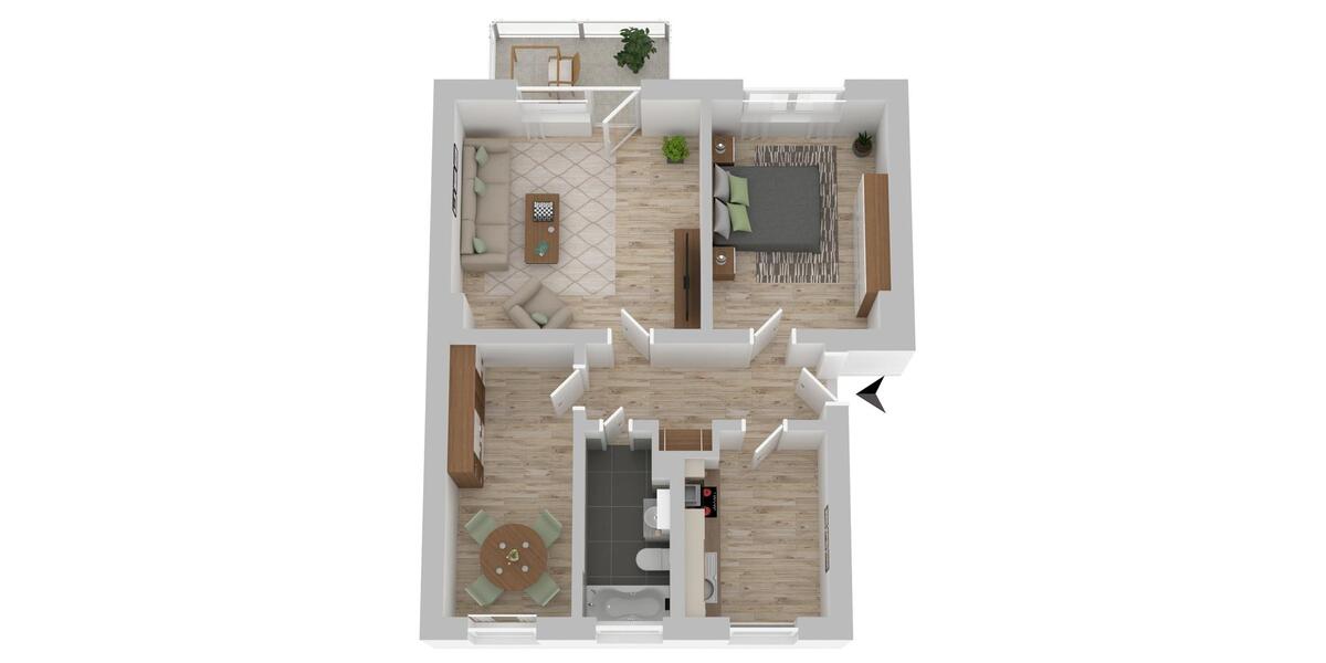 Etagenwohnung Zeitz - 3 Zimmer, 60 m&sup2;, 393&euro; | Angebot:26423867