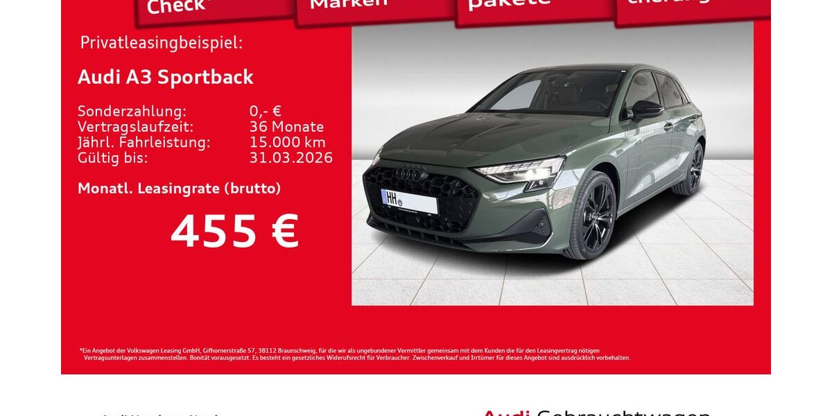 Audi A3 1.899 km 36.760 &euro; Hamburg 22419