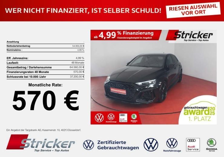 Audi RS3 9.135 km 54.949 € Horn-Bad Meinberg 32805