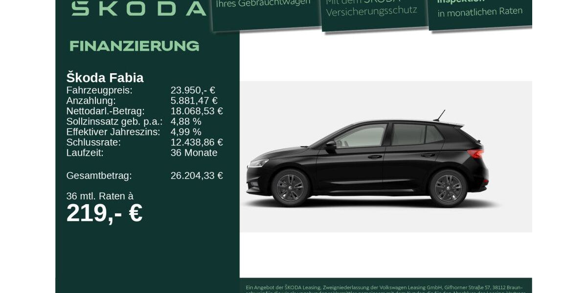 Skoda Fabia 3.500 km 23.950 &euro; Neu-Ulm 89231