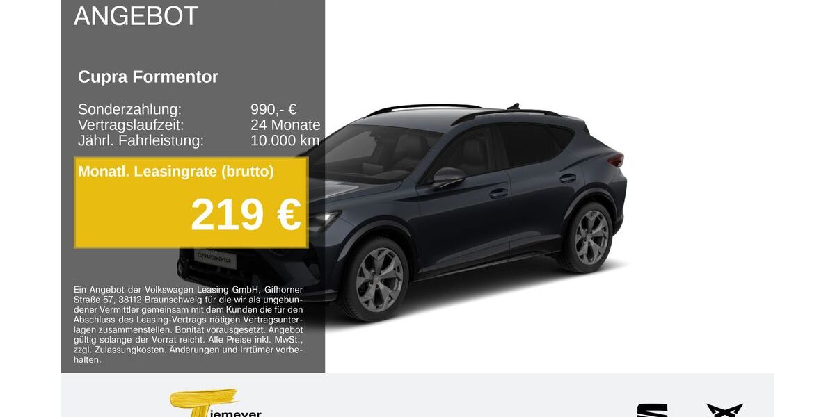 Cupra Formentor 26.628 km 32.750 &euro; Bochum 44809