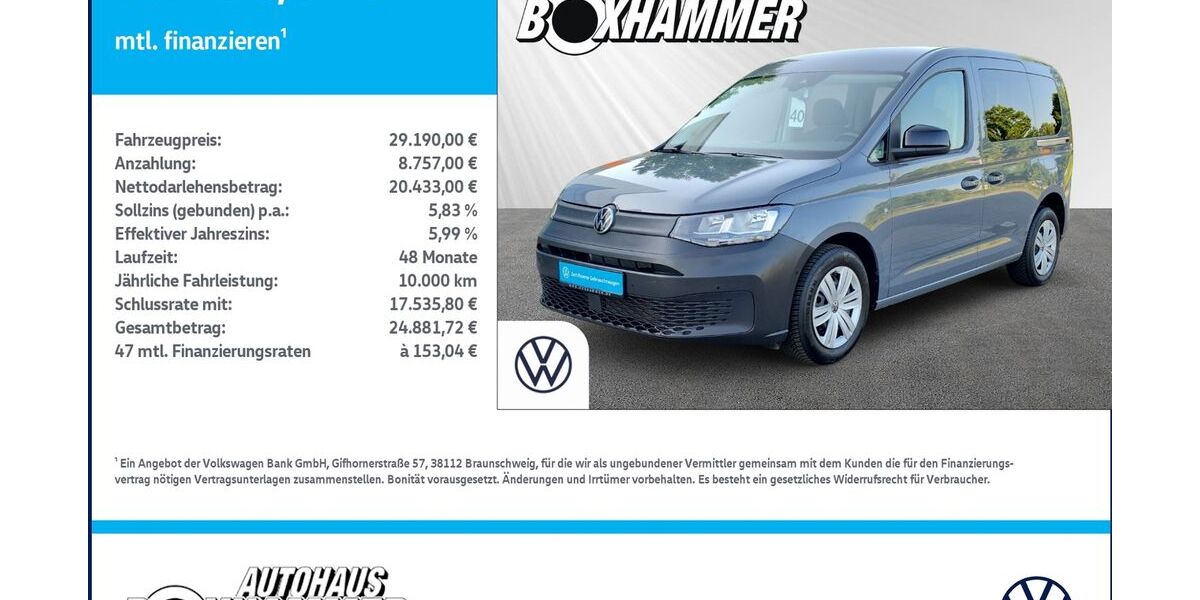 VW Caddy 14.515 km 29.190 &euro; Bad Aibling 83043