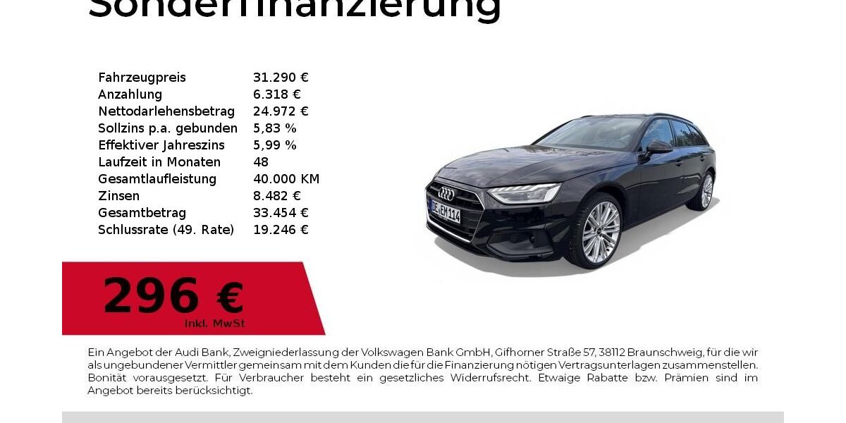 Audi A4 24.927 km 31.290 &euro; Dessau-Roßlau 06844