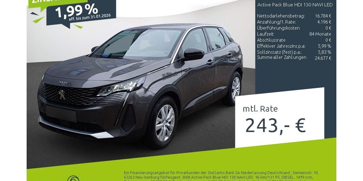 Peugeot 3008 50.080 km 20.980 &euro; Borken 46325