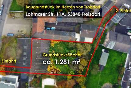 Grundstück zu verkaufen in Troisdorf-Mitte 850.000 € 1281 m²