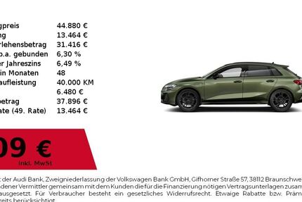 Audi A3 6.000 km 44.880 € Nürnberg 90411