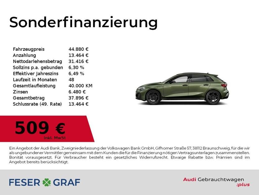 Audi A3 6.000 km 44.880 € Nürnberg 90411