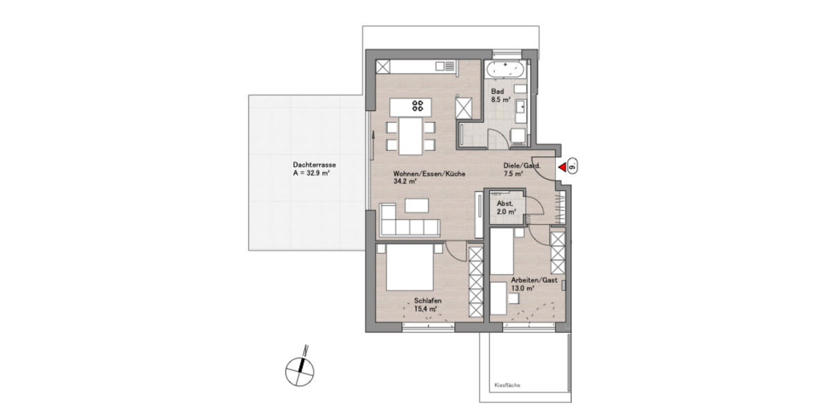 Penthousewohnung Burgau 3 zimmer