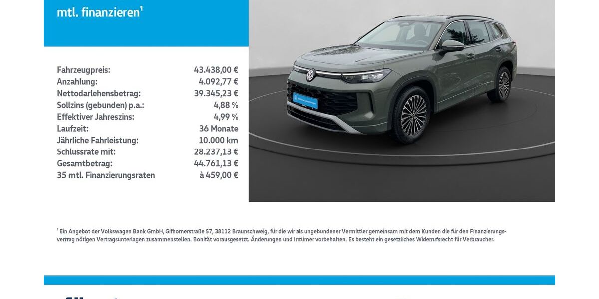 VW Tayron 14.600 km 41.889 &euro; Mühlhausen/Thüringen 99974