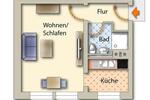 Etagenwohnung Sehmatal - 1 Zimmer, 25 m&sup2;, 155&euro; | Angebot:25366578