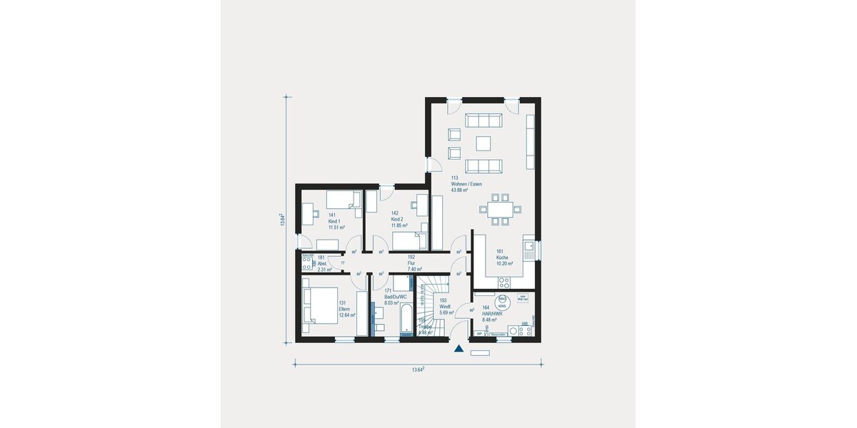 Generationenhaus mit flexiblem Raumkonzept und separater Einliegerwohnung - Zweifamilienhaus Schweinfurt Bellevue | Angebot:27340886