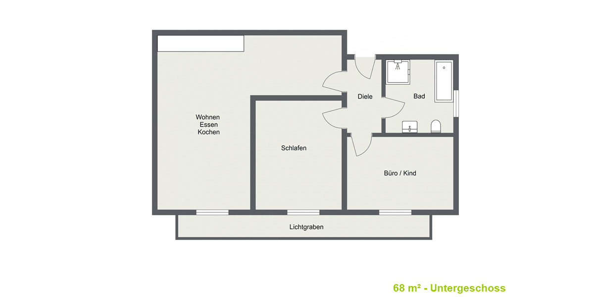 Etagenwohnung Lenting - 3 Zimmer, 68 m&sup2;, 680&euro; | Angebot:26786785