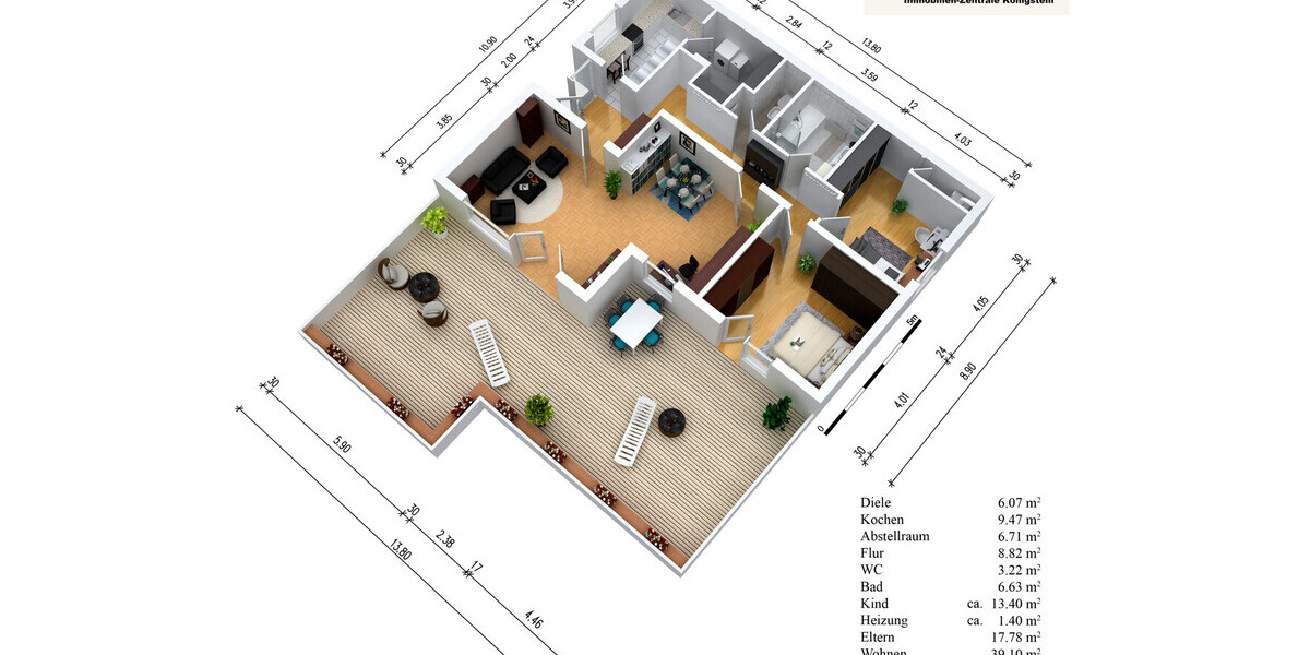 3 oder lieber 4 Zimmer? Terrassenwohnung mit Garage im Grünen - Terrassenwohnung Eppstein / Ehlhalten Ehlhalten | Angebot:27199150