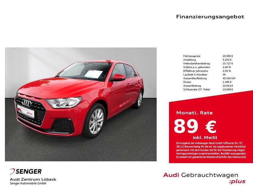 Audi A1 11.100 km 20.980 € Lübeck 23556
