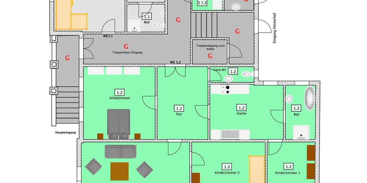 Hochparterre Schmölln - 4 Zimmer, 125 m&sup2;, 190.000&euro; | Angebot:27017041