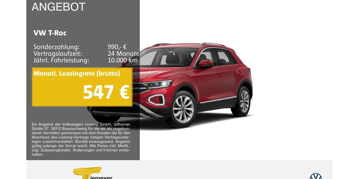 VW T-Roc 9.012 km 22.670 &euro; Recklinghausen 45663