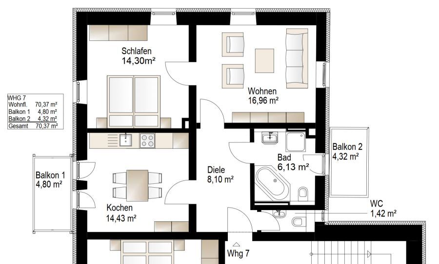 3 Altbau Loft Wohnungen am Lech: 73+82+64 qm, kernsaniert, Balkon, Parkett, Küche, ruhig, nähe KUKA, provisionsfrei