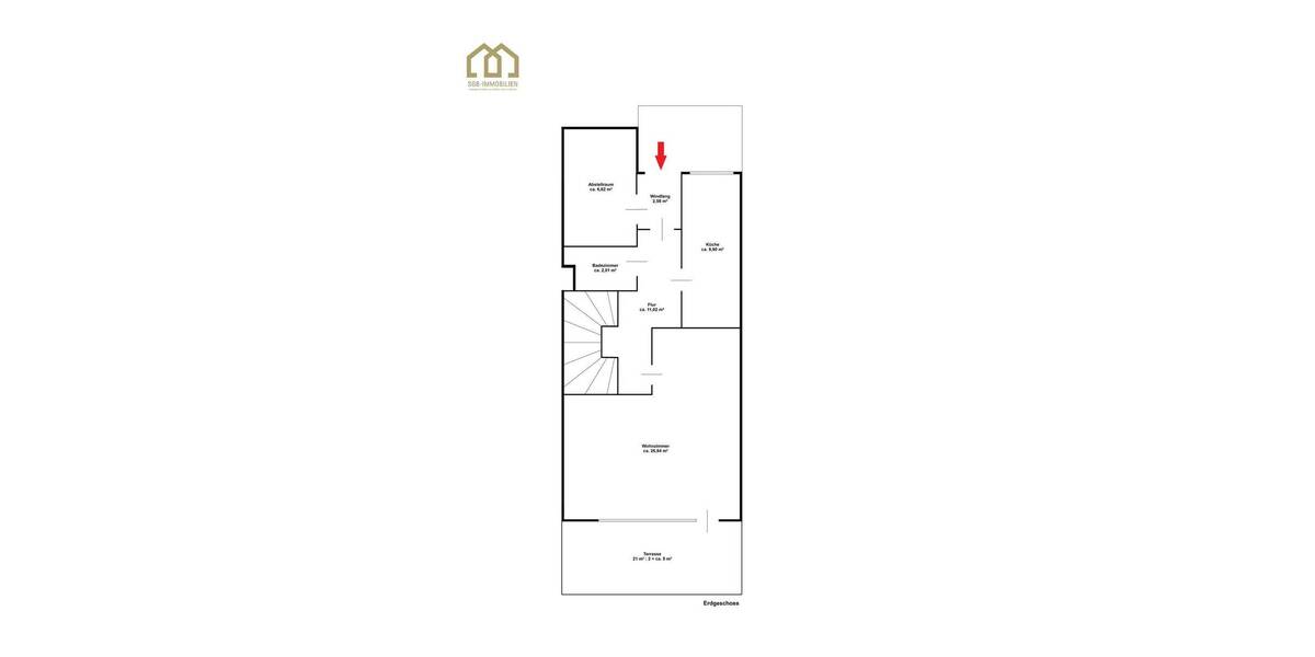 Reihenmittelhaus Achim Baden - 5 Zimmer, 126 m&sup2;, 299.000&euro; | Angebot:25820067