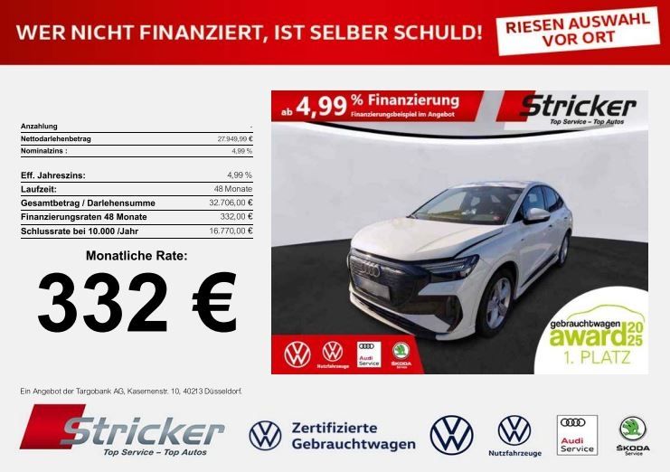 Audi Q4 e-tron 48.480 km 27.949 € Detmold 32760