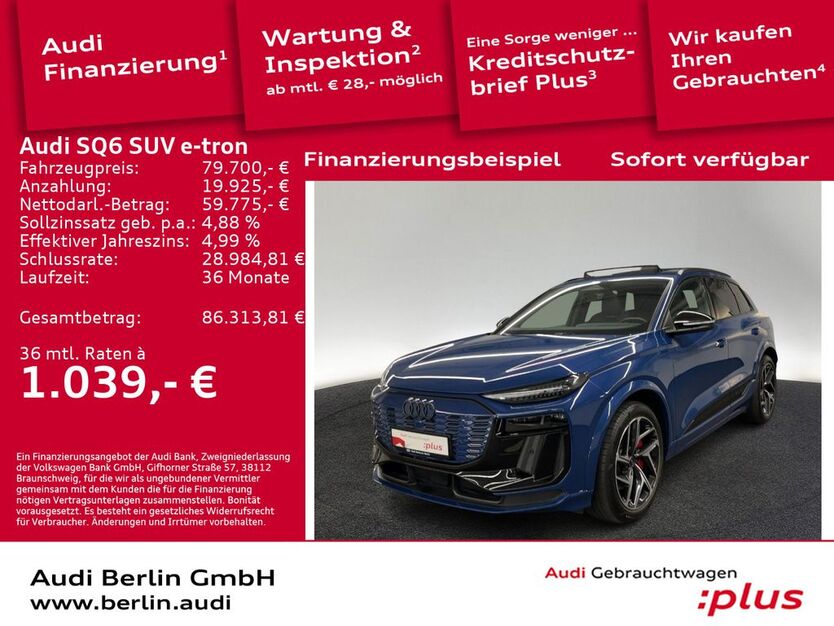 Audi SQ6 e-tron 14.600 km 79.700 € Berlin 10587