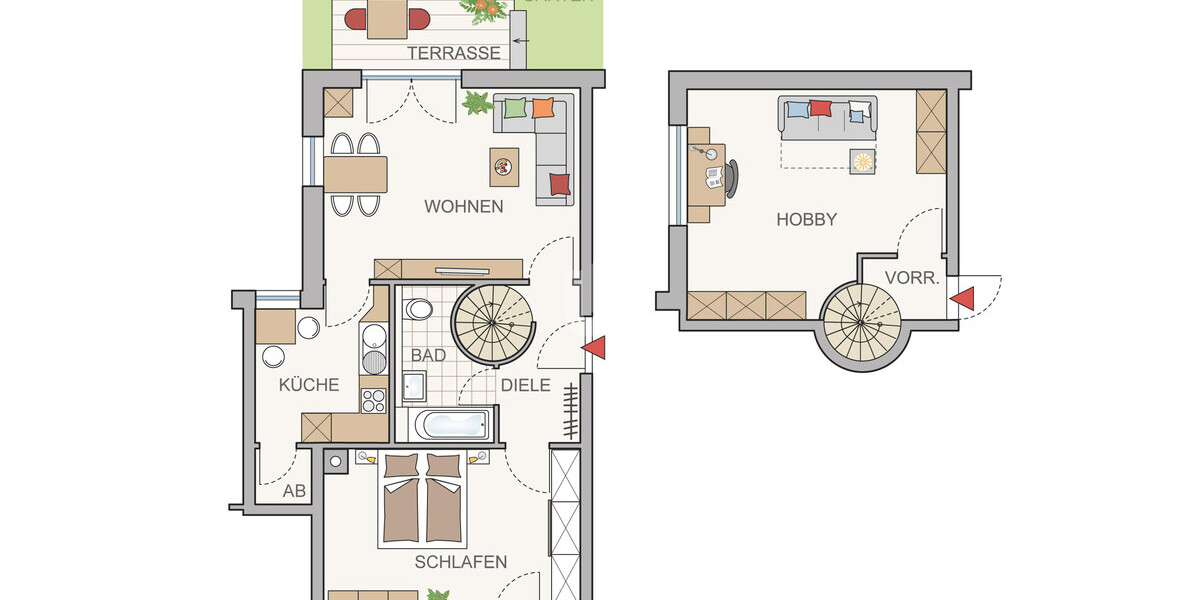 WINDISCH - Sonnige 2-Zimmer Gartenwohnung mit Hobbyraum und EBK in ruhiger Lage - bezugsfrei! 2 zimmer